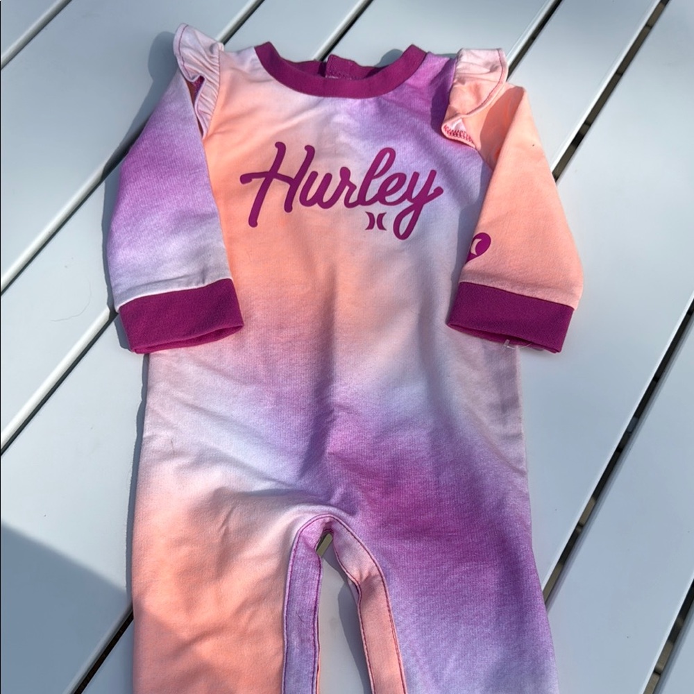 Hurley Purple and Pink One Piece - 12 M